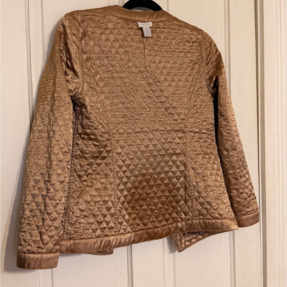 Chico's Leopard Print Quilted Blazer - Picture 12 of 14